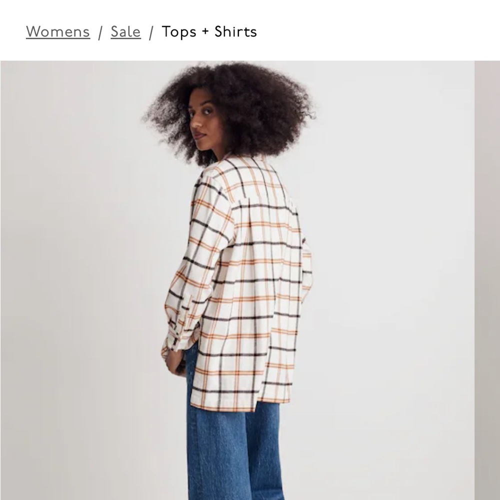 Madewell Flannel Oversized Boyfriend Shirt in Plaid